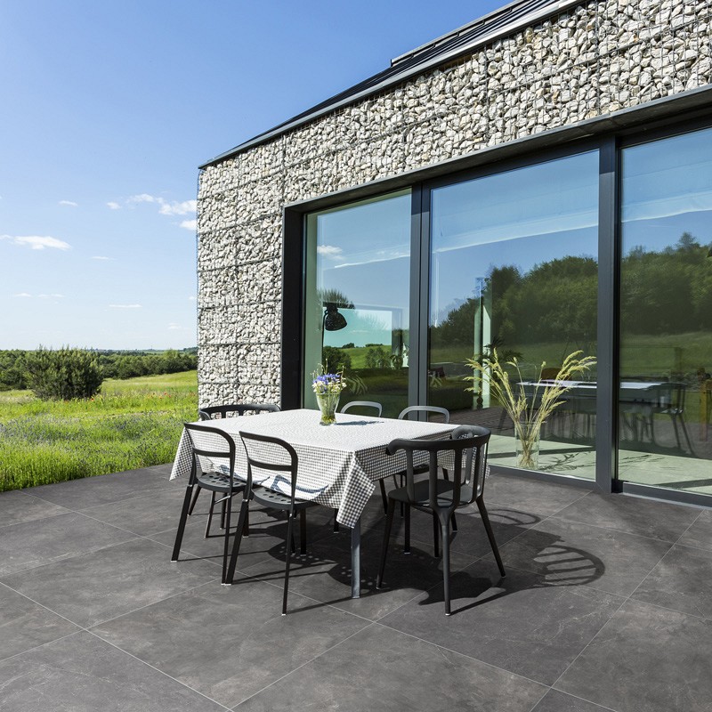 GeoCeramica© 100x100x4cm Marmony Black | Verhoeven Tuinhout