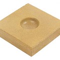Knikkertegel 30x30x6cm geel op=op
