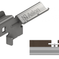 *Rvs clip t.b.v. Alu onderregel per 100st.