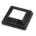 Afdekplaat t.b.v. paalvoet aluminium paal 137x137x38mm