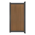 Poort Profi-Fence | 125x186cm | Rhombus Tropical Brown | Verticaal | Antraciet aluminium frame