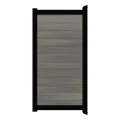 Poort Profi-Fence | 125x186cm | Natural Solid Black | Horizontaal | Zwart aluminium frame