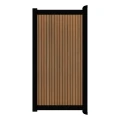 Poort Profi-Fence | 125x186cm | Rhombus Tropical Brown | Verticaal | Zwart aluminium frame