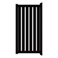 Poort Profi-Fence | 97x197cm | Sight 100 - Black | Verticaal | Zwart aluminium frame