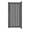 Poort Profi-Fence | 125x175cm | Sight 100 - Antraciet | Verticaal | Antraciet aluminium frame