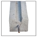 *Betonpaal Eindpaal met pin Grijs 12x12x200+60cm