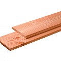 Douglas plank 28x195x4000mm (1 zijde geschaafd/1 zijde fijnbez.) Blank