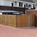 Tuinscherm grenen 19 planks 16mm recht rvs geschroefd 180/90 x 180 cm verticaal