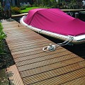 *Bangkirai vlonderplank 7-groeven 25x145x3900mm (op=op / bijna uitverkocht)