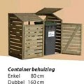 *Container-kast Dubbel Grenen 160cm