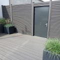 Dual Straight WPC Lamellen scherm Black 200x200cm
