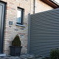Dual Straight WPC Lamellen scherm Grey 200x200cm