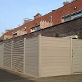 Dual Straight WPC Lamellen scherm Grey 200x200cm