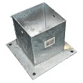 *Paalsteun op plaat verzinkt 121x121x150mm