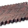 *Waalformaat getrommeld Rood/zwart 20x5x7cm   op=op