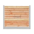 Tuinscherm Douglas enkelzijdig zweeds rabat 12-27x195mm recht rvs geschroefd 180x180cm (BxH)