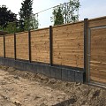 Poort met stalen kaderframe met Douglas Enkelzijdig Rhombusprofiel geimpregneerd 99x190cm