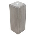 Betonpoer Wit met facet 20x20x50cm schroefdraad M20