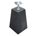 *Betonpoer antraciet 15/15x24/24x40cm schroefhuls M20