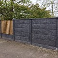 Betonpaal Bol Granietmotief antraciet 10x10x275cm tussen sponning 74cm (levertijd ca. 4 weken)