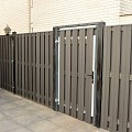 Poort 90cm 9 planks WPC Stalen Frame 90x180cm Verticaal