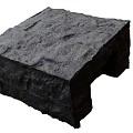 Paalkap ornament beton granietmotief t.b.v. tussenpaal Antraciet 12x12cm
