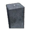 *Betonpoer zwart 15x15x60cm met schroefhuls M16