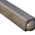 Betonpaal glad Bol Bruin 10x10x230cm tussen sponning 37cm