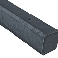 Betonpaal Plat Glad antraciet 10x10x310cm tussen sponning 54cm (levertijd ca. 4 weken)