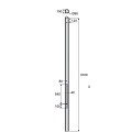 Betonpaal Plat Glad Grijs 10x10x310cm tussen sponning 54cm (levertijd ca. 4 weken)