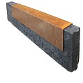 *Cortenstaal 5cm opsluitkap 5x6x200cm op=op