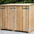 *Dubbele containerkast geïmpregneerd 150 (B)x127/115 (H)x91 (D)     OP=OP