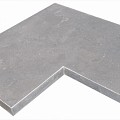 *Vijverrand hoekstuk Chinees Hardsteen gezoet MF 40x40/20x3cm