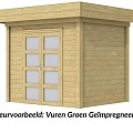 Tuinhuis Tapuit 300x300cm, groen ge?mpregneerd.