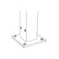 Voetplaat midden 200x200mm t.b.v. 100x100mm Aluminium Staander Pergola