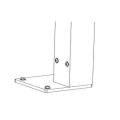 Voetplaat hoek200x200mm t.b.v. 100x100mm Aluminium staander Pergola