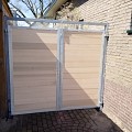 Verzinkt stalen kozijn voor dubbele kaderpoort max. 290(b)x190cm inclusief 4 scharnieren