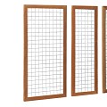 Zwart gaaspaneel trellis maas 7.5x7.5cm met hardhout kader 90x180cm