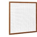 Verzinkt gaaspaneel trellis maas 7.5x7.5cm met hardhout kader 130x180cm
