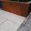 *Cortenstaal hoekstuk t.b.v. 15x15 blok 15x15x43cm (BxLxH)