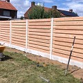 *Tuinscherm Douglas geschaafd 21-pl 16mm recht rvs geschroefd 180x180cm Verticaal