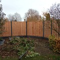 *Tuinscherm Douglas geschaafd 21-pl 16mm recht rvs geschroefd 180x180cm Verticaal