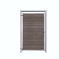 Composiet Poort Profi-Fence Solid Black 120x190cm - Zwart Frame (RAL 9005) Horizontaal