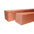 Douglas fijnbezaagde Paal vers 100x100x3000mm  groen ge?mpregneerd