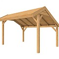 Douglasvision kapschuur Comfort 405x320cm. Blank