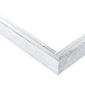 Aluminium daktrimset recht t.b.v. plat dak, maximale dakmaat 350 x 350 cm.