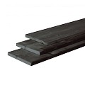 Douglas plank fijnbezaagd 25x25x4000mm zwart gedompeld