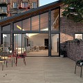 Keramische tegel Deck 40x120x2cm - Muddy
