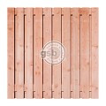 *Tuinscherm Douglas geschaafd 21-pl 16mm recht rvs geschroefd 180x180cm Verticaal