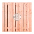 Tuinscherm Douglas geschaafd 23-pl 16mm recht rvs geschroefd 180x180cm Verticaal